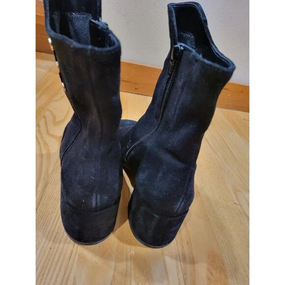Gabor Boots Women's Mid Calf Suede Leather Black Booties Size 7 M US 4.5 UK - Picture 4 of 6